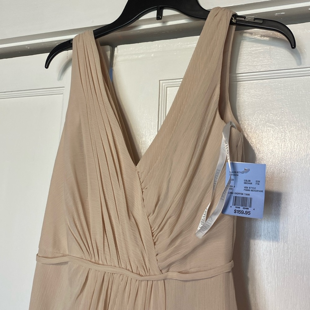 NWT David’s Bridal long chiffon dress—size 4
